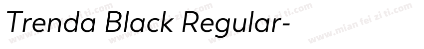 Trenda Black Regular字体转换